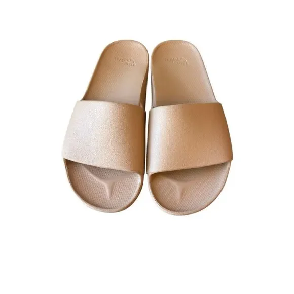 Archies Arch Support Slides Tan Unisex women's size 5 men's 4 - Picture 1 of 7